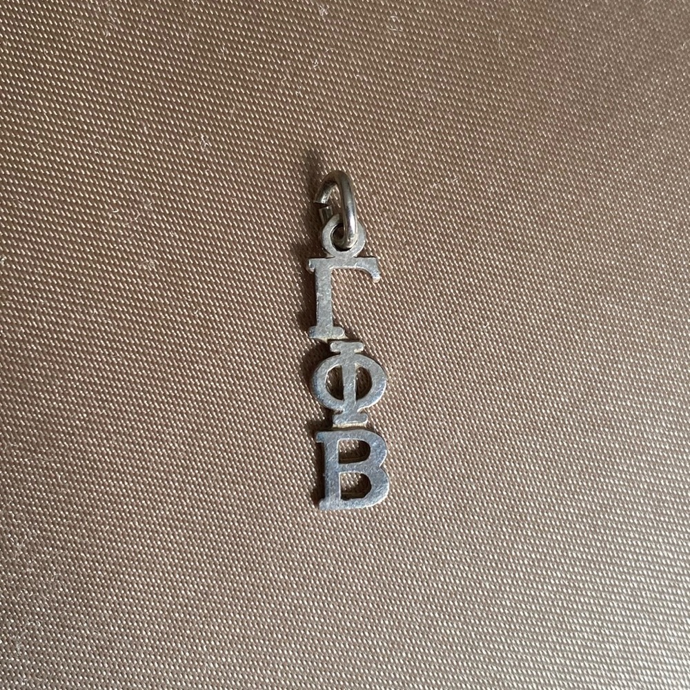 Gamma Phi Beta Silver pendant charm